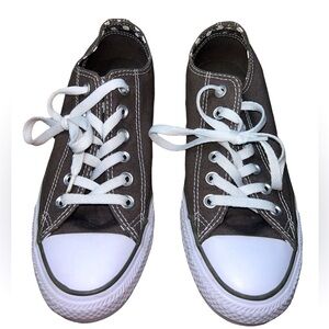CONVERSE All Star GRAY Shoe 534760F Ox Double Tongue Polka Dot Women Size 7